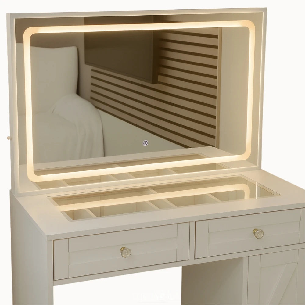 Coiffeuse LIVIA – Éclat Transparent