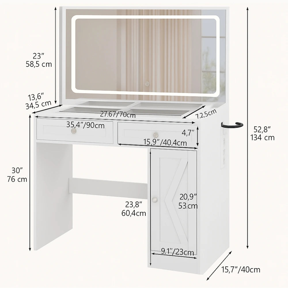 Coiffeuse LIVIA – Éclat Transparent