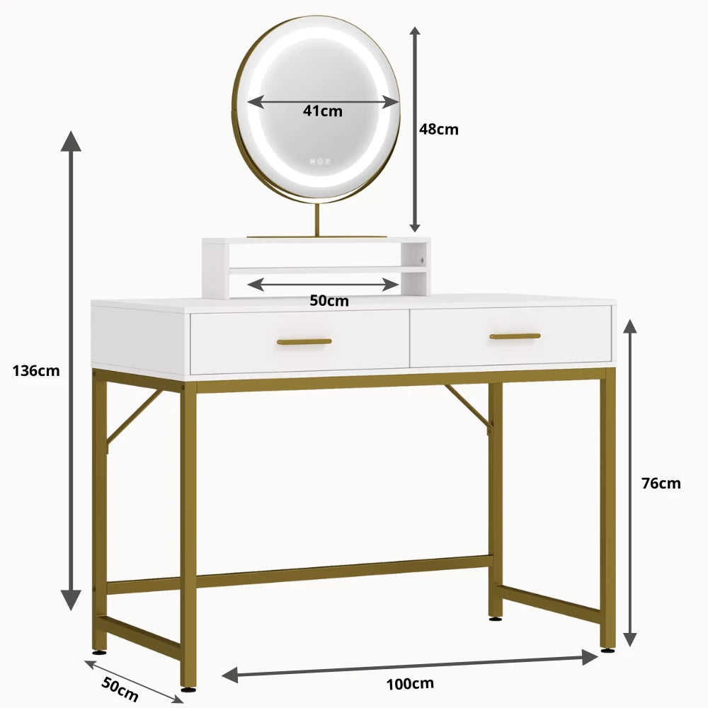Coiffeuse LIMA – Sérénité Dorée