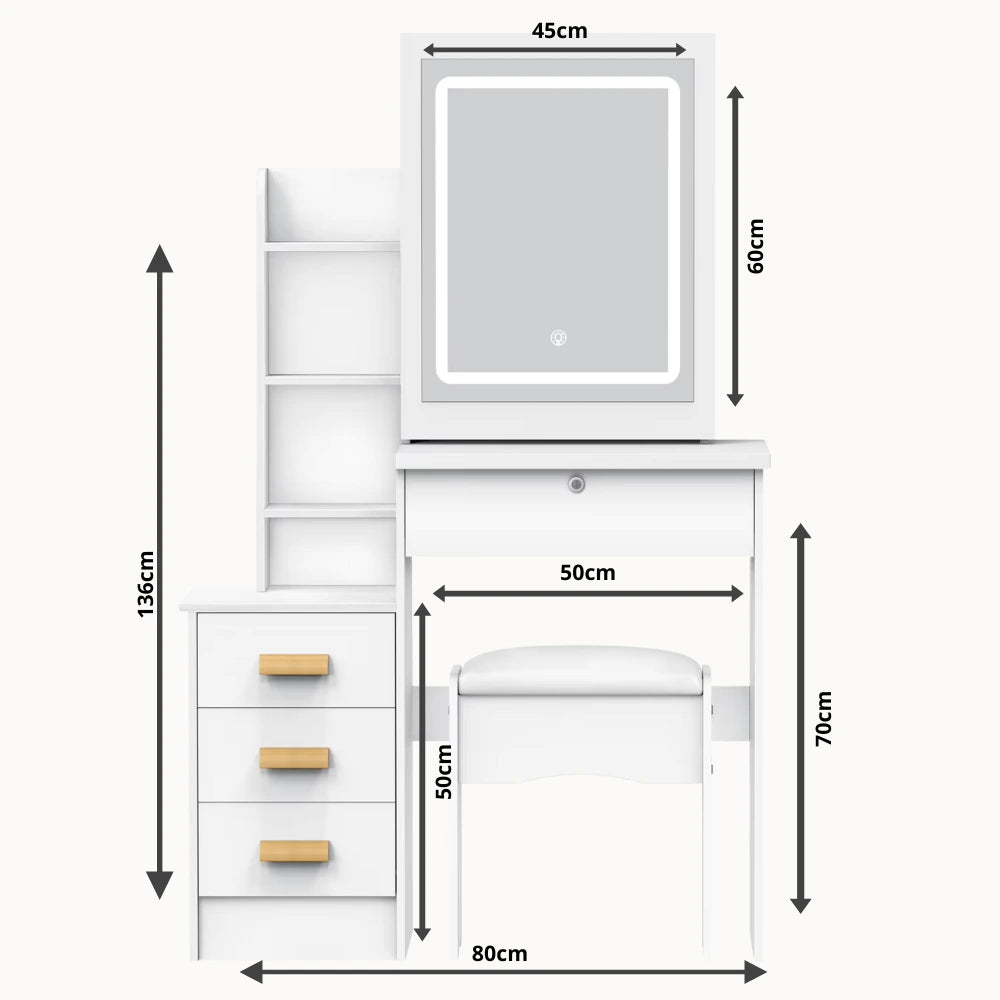 Coiffeuse LUNIA – Clarté et Minimalisme
